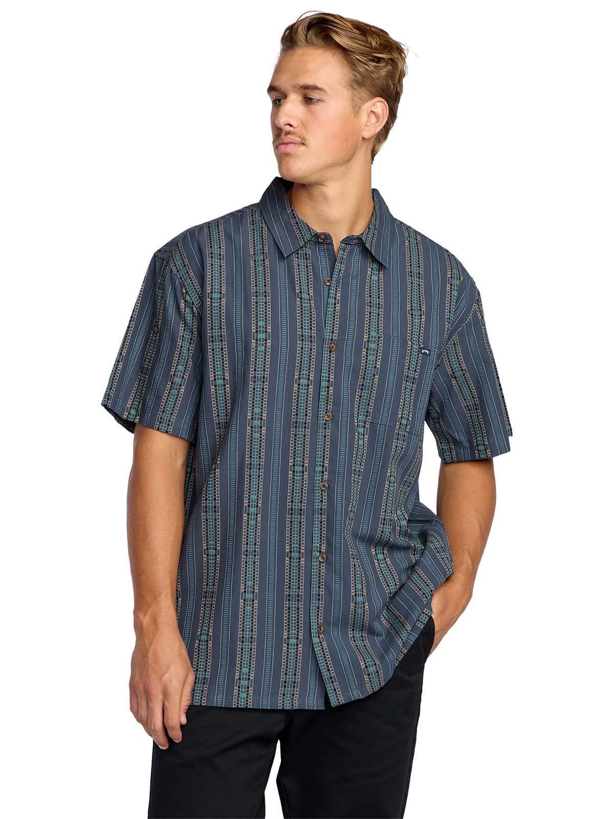 Camisa m/c Hombre Sundays jacquard Azul-4