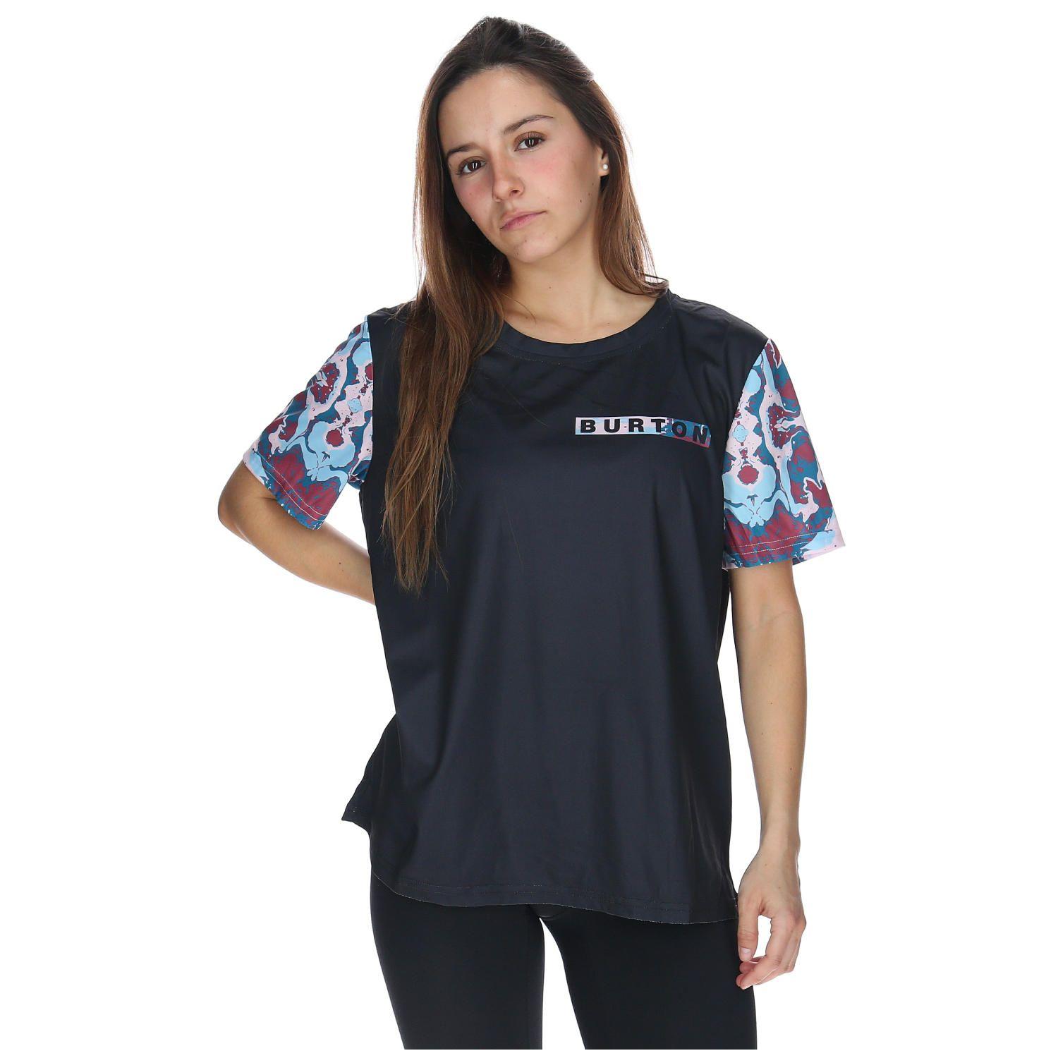 Polera Manga Corta Mtb Half Printed Negro Mujer-1