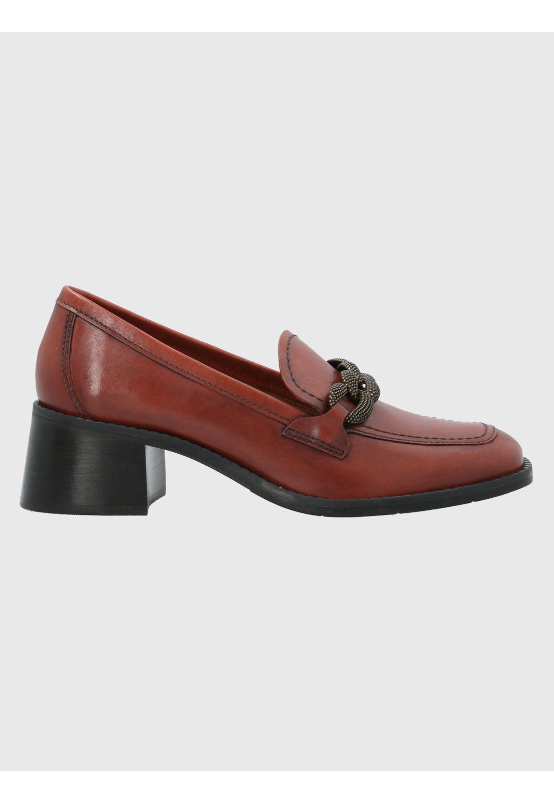 Zapato Cuero Mujer Marcus Café-1