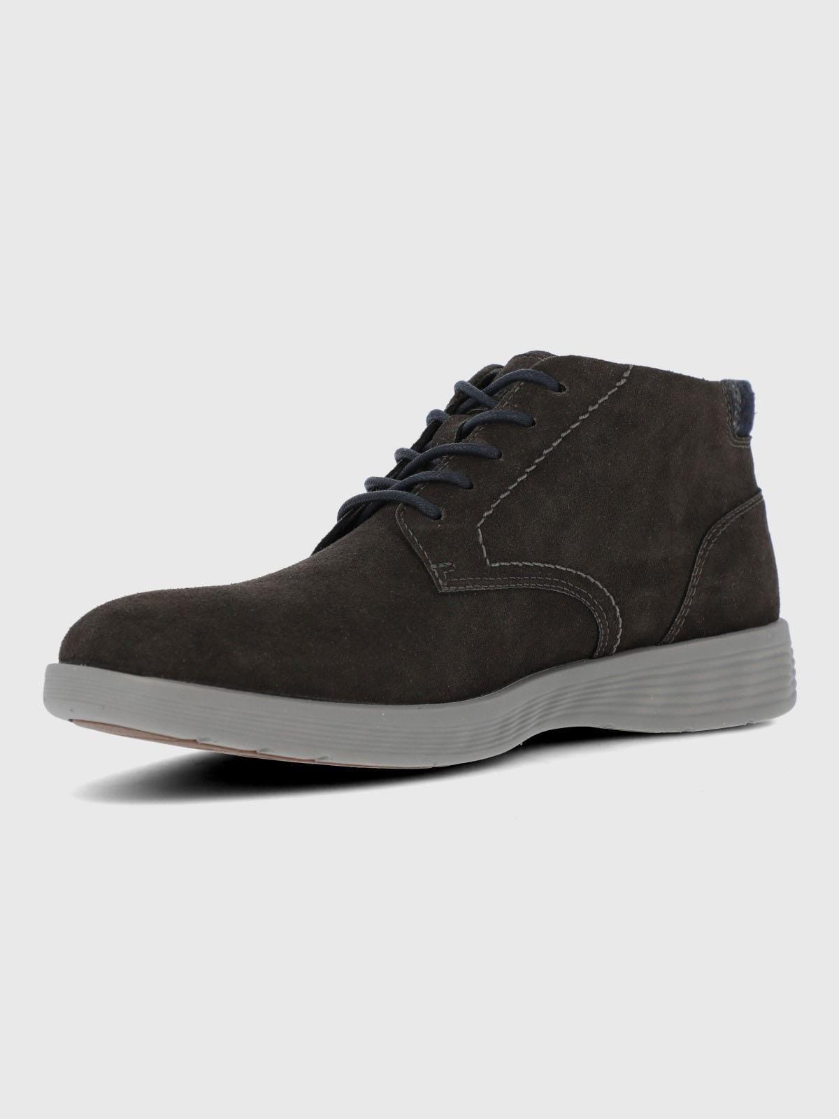 Botin Cuero Hombre Spinal City Gris-5
