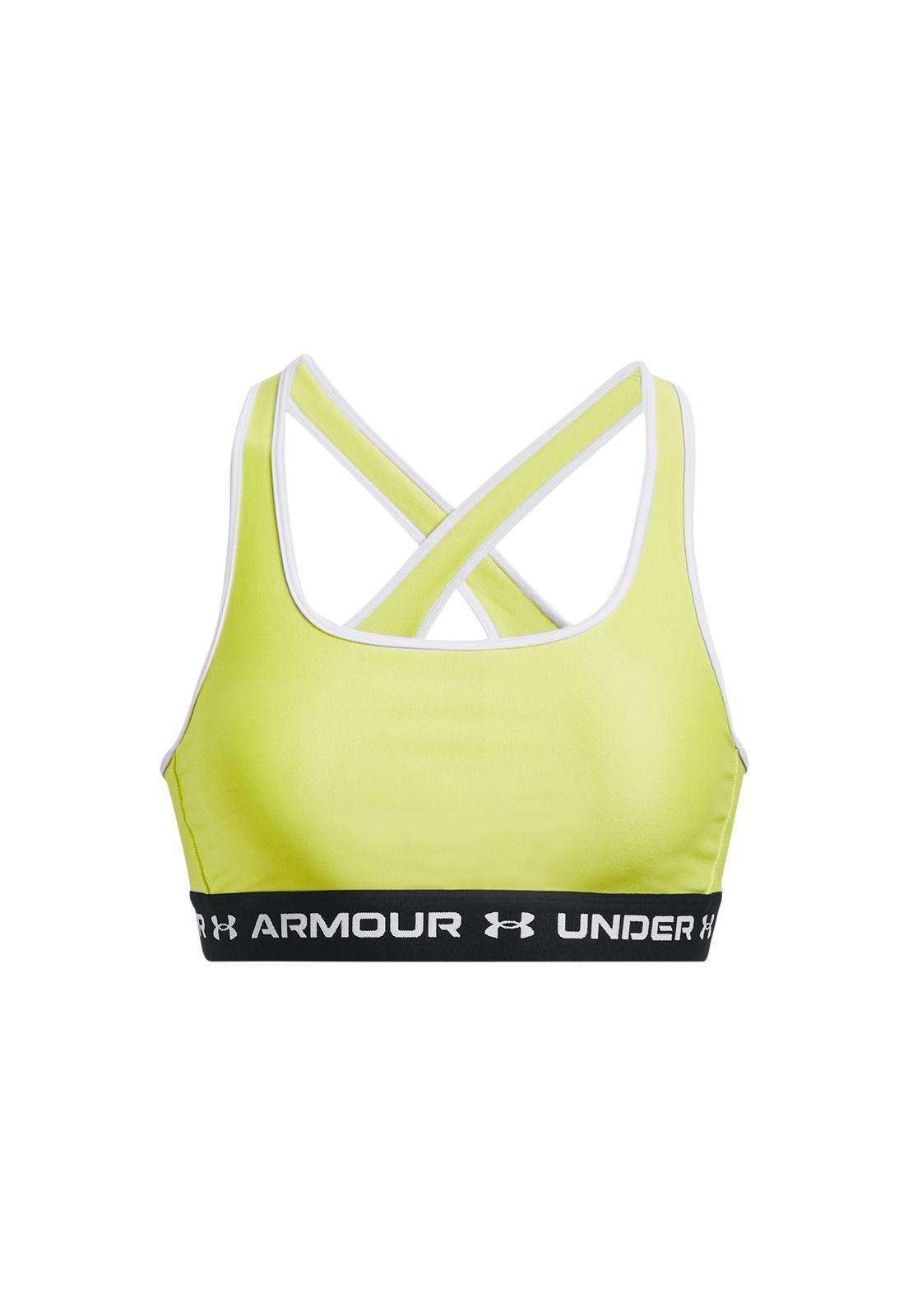 Sostén deportivo Crossback mujer Amarillo-0