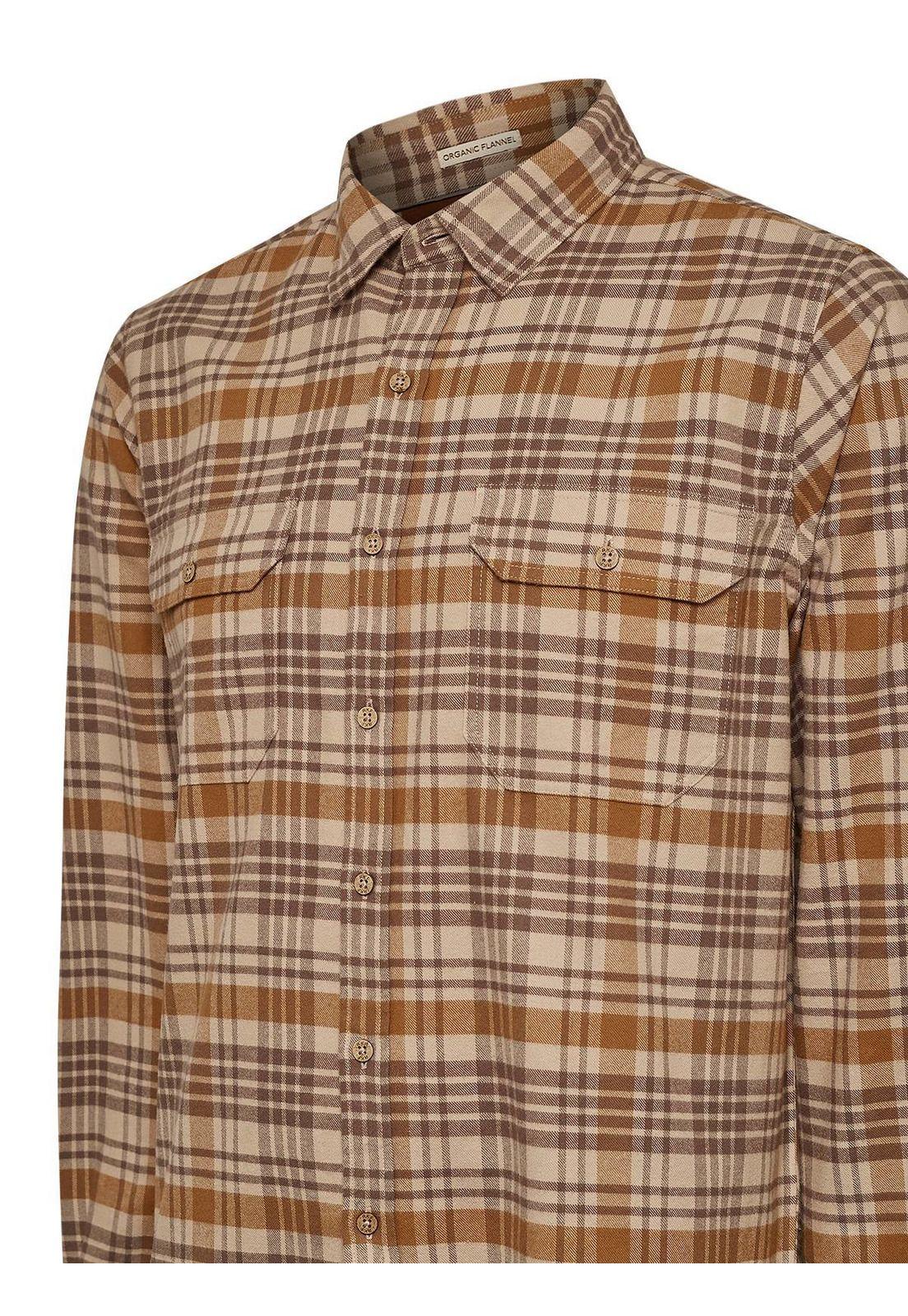 Camisa Algodón Orgánico Hombre Padua Café-3
