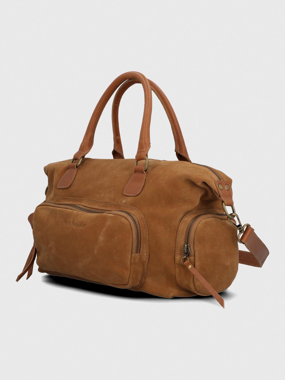 Cartera Cuero Mujer Ethan Cross Caramelo-1