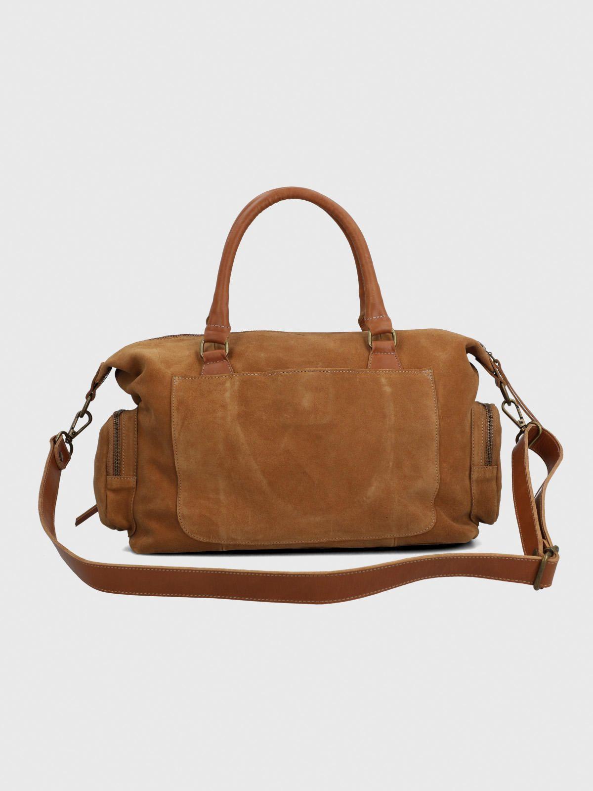 Cartera Cuero Mujer Ethan Cross Caramelo-2