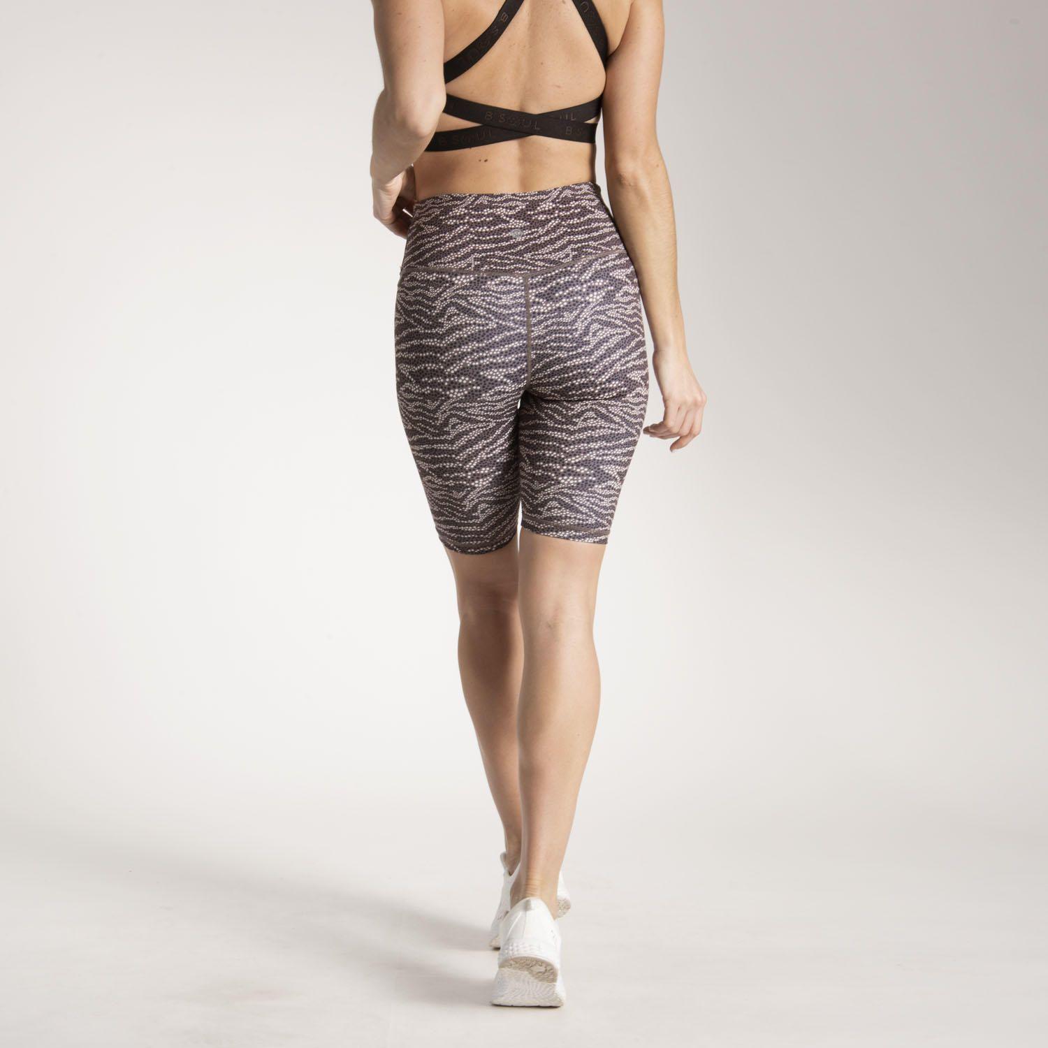 Calza Mujer Printed Biker Leg Hr Chocolate-2