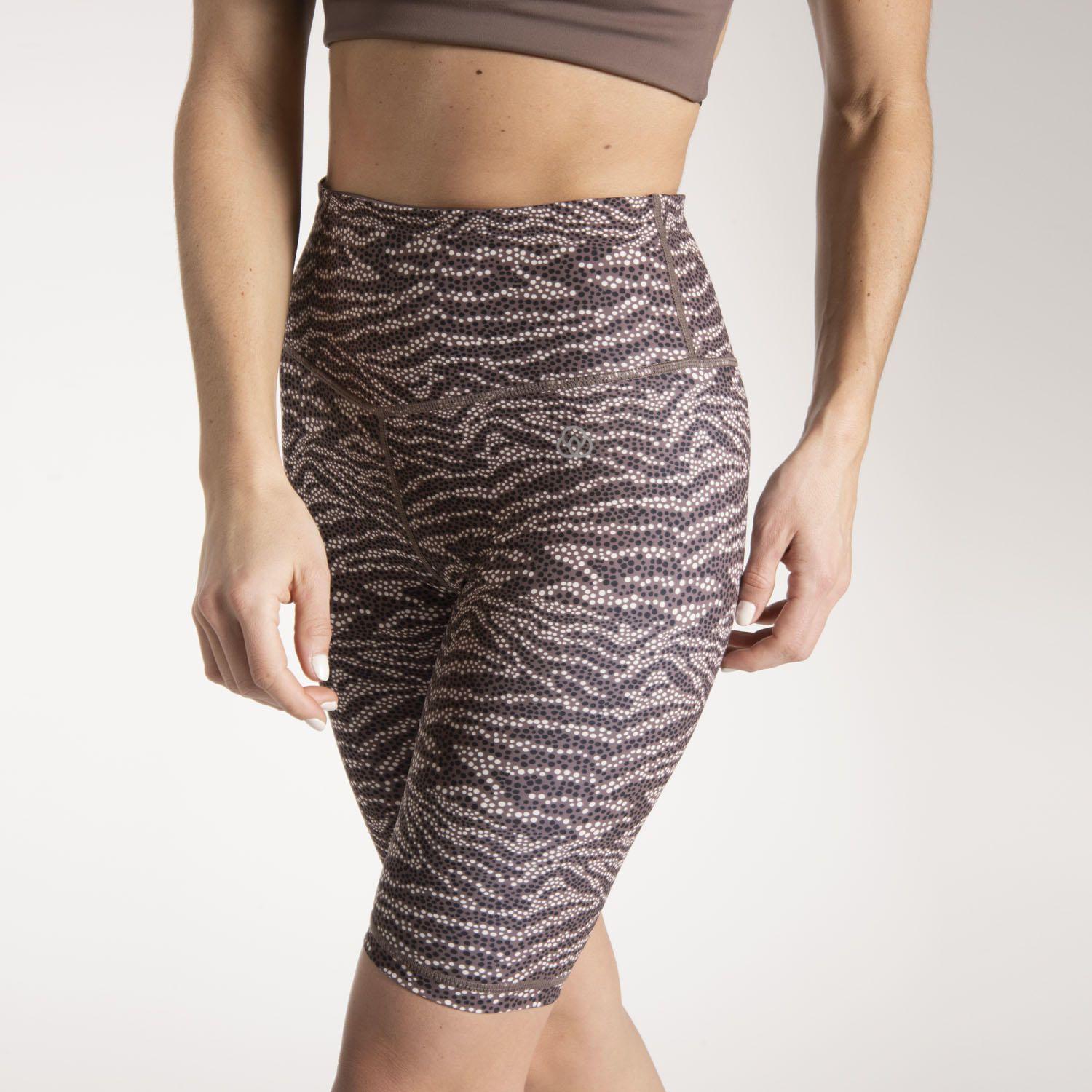 Calza Mujer Printed Biker Leg Hr Chocolate-3