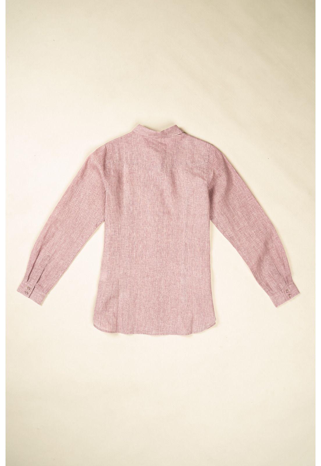 Blusa Lino Orgánico Mujer Lirio Celeste-1
