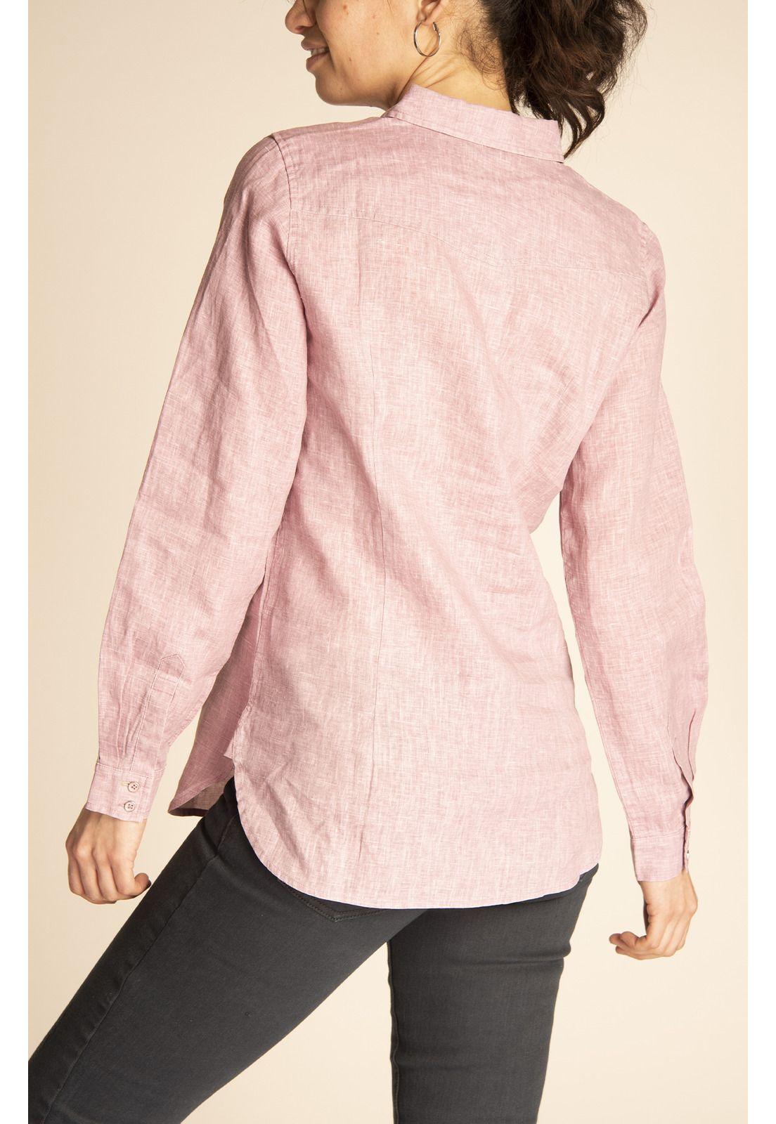 Blusa Lino Orgánico Mujer Lirio Celeste-6