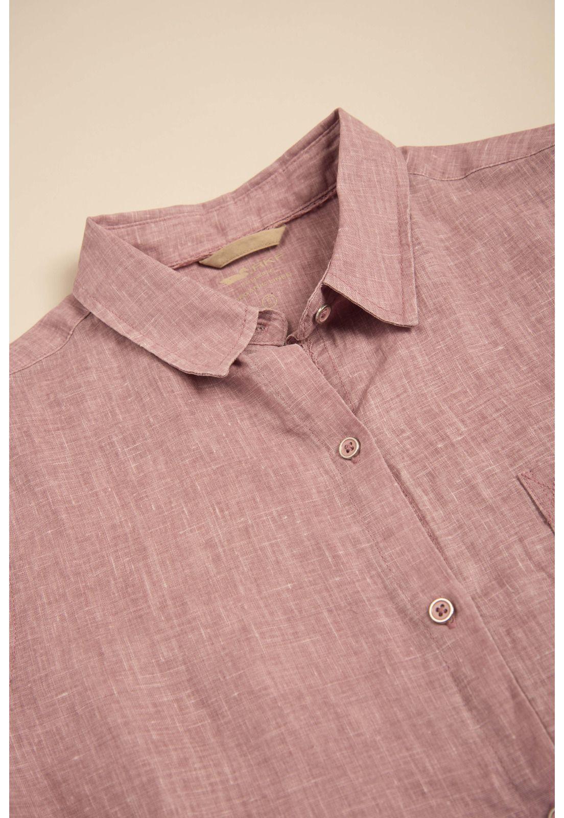 Blusa Lino Orgánico Mujer Lirio Celeste-7