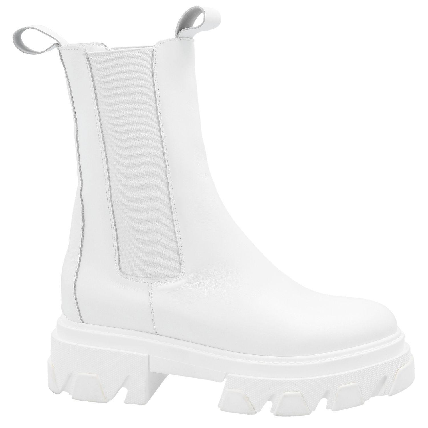 Botín Cuero Mujer Romy H1 Blanco-1