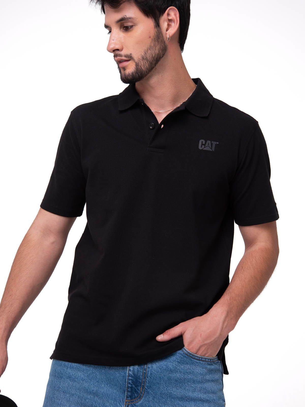 Polera Pique Manga Corta Logo Negro-0