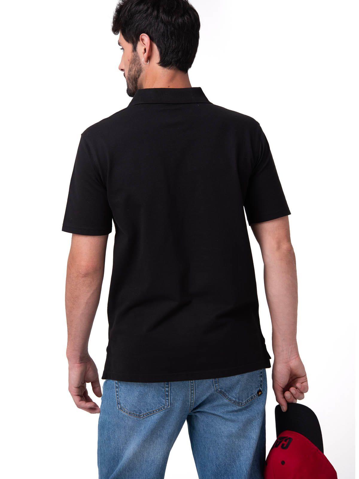 Polera Pique Manga Corta Logo Negro-1