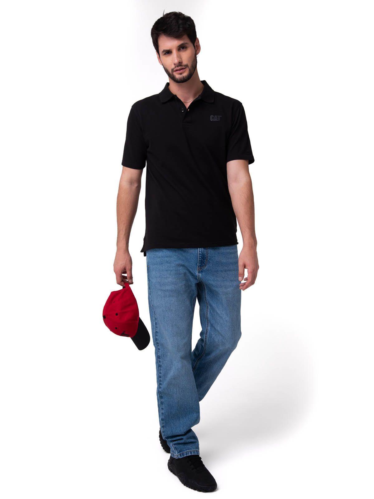 Polera Pique Manga Corta Logo Negro-4