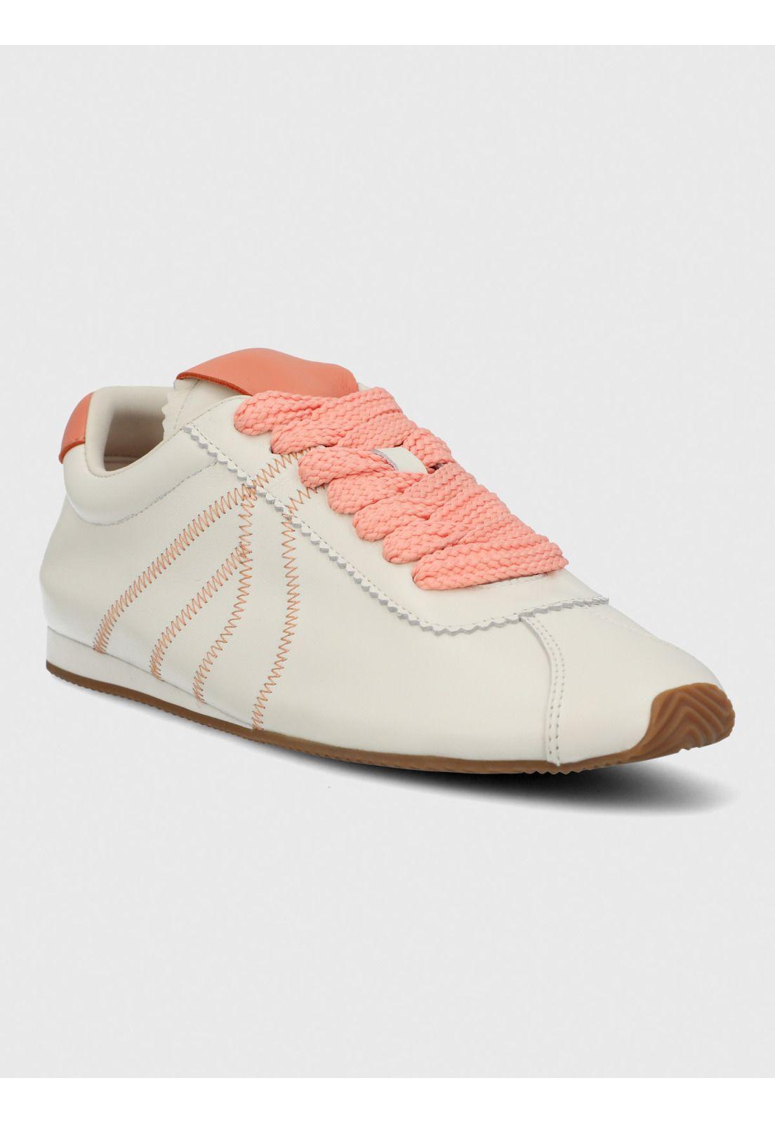 Zapatilla Cuero Mujer Bonik Naranja-1