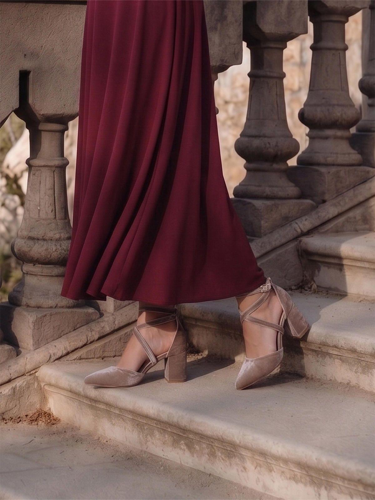 Zapato Mujer Elegance Taupe-1
