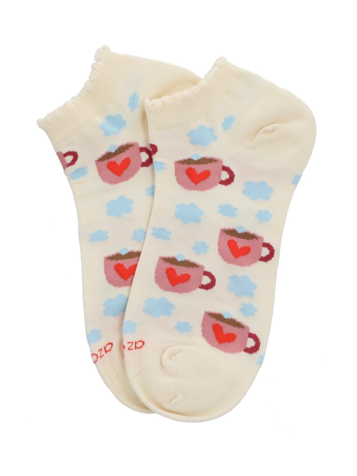 Calcetín Algodón Mujer Ped St Coffee Beige-2