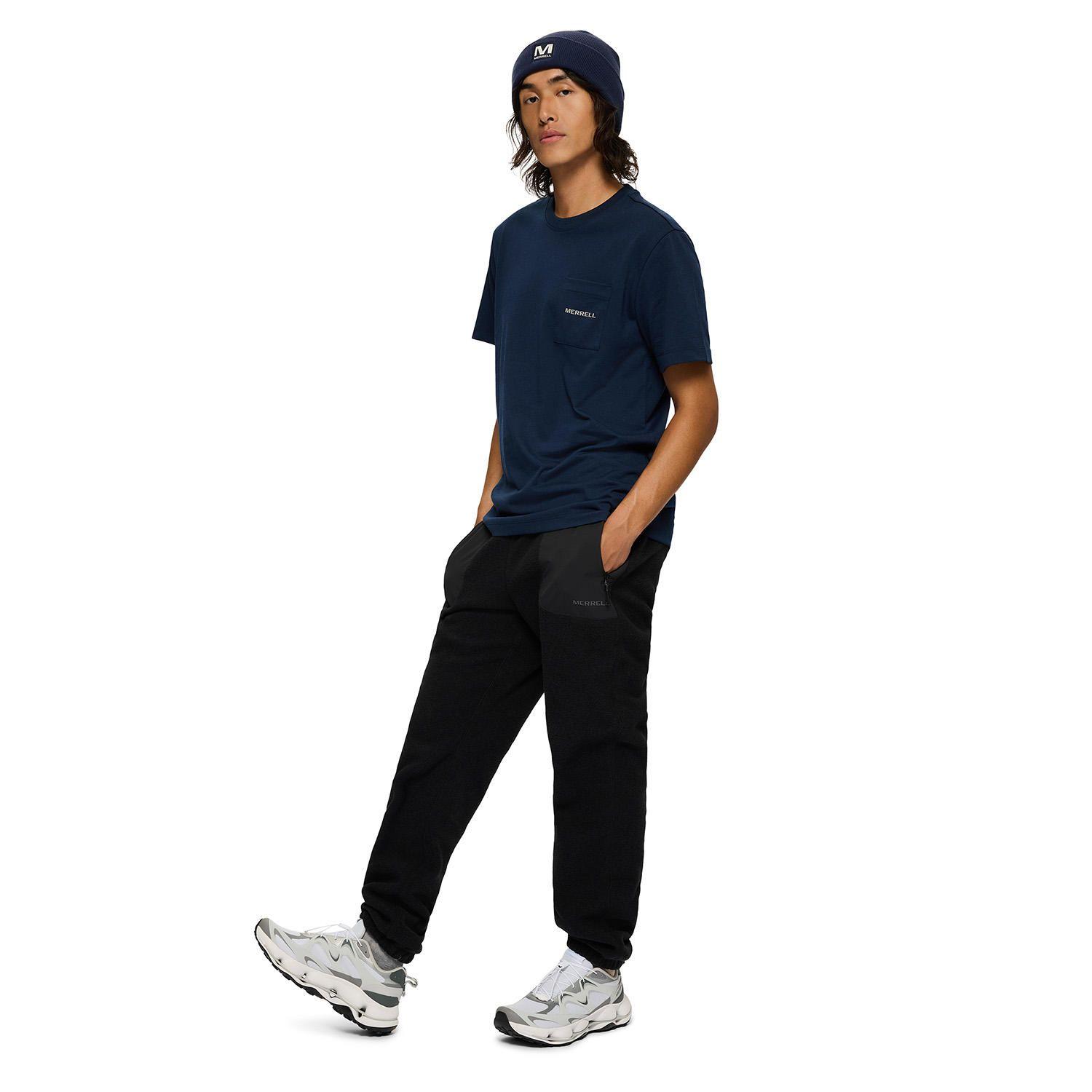 Polera Manga Corta Hombre Relaxed Pocket Azul-4