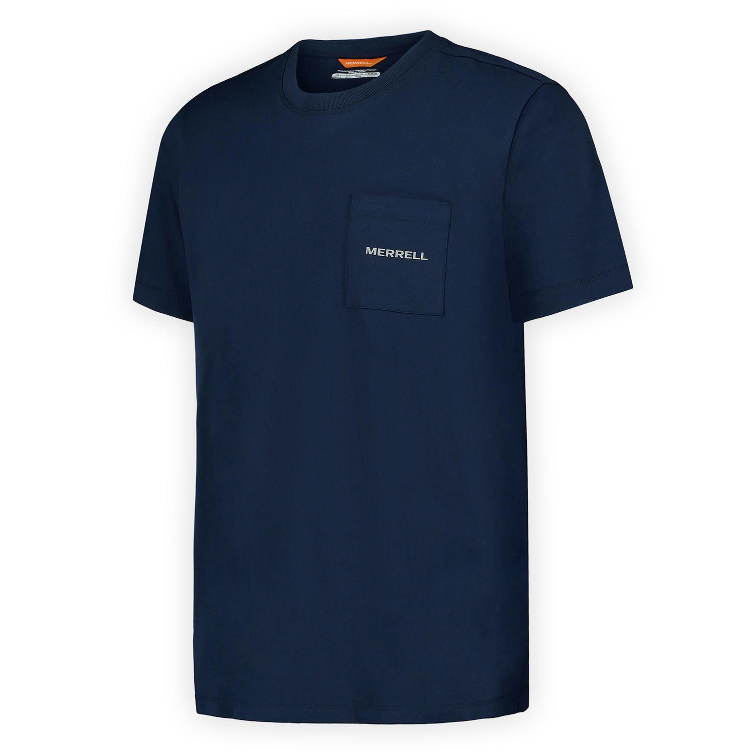 Polera Manga Corta Hombre Relaxed Pocket Azul-6