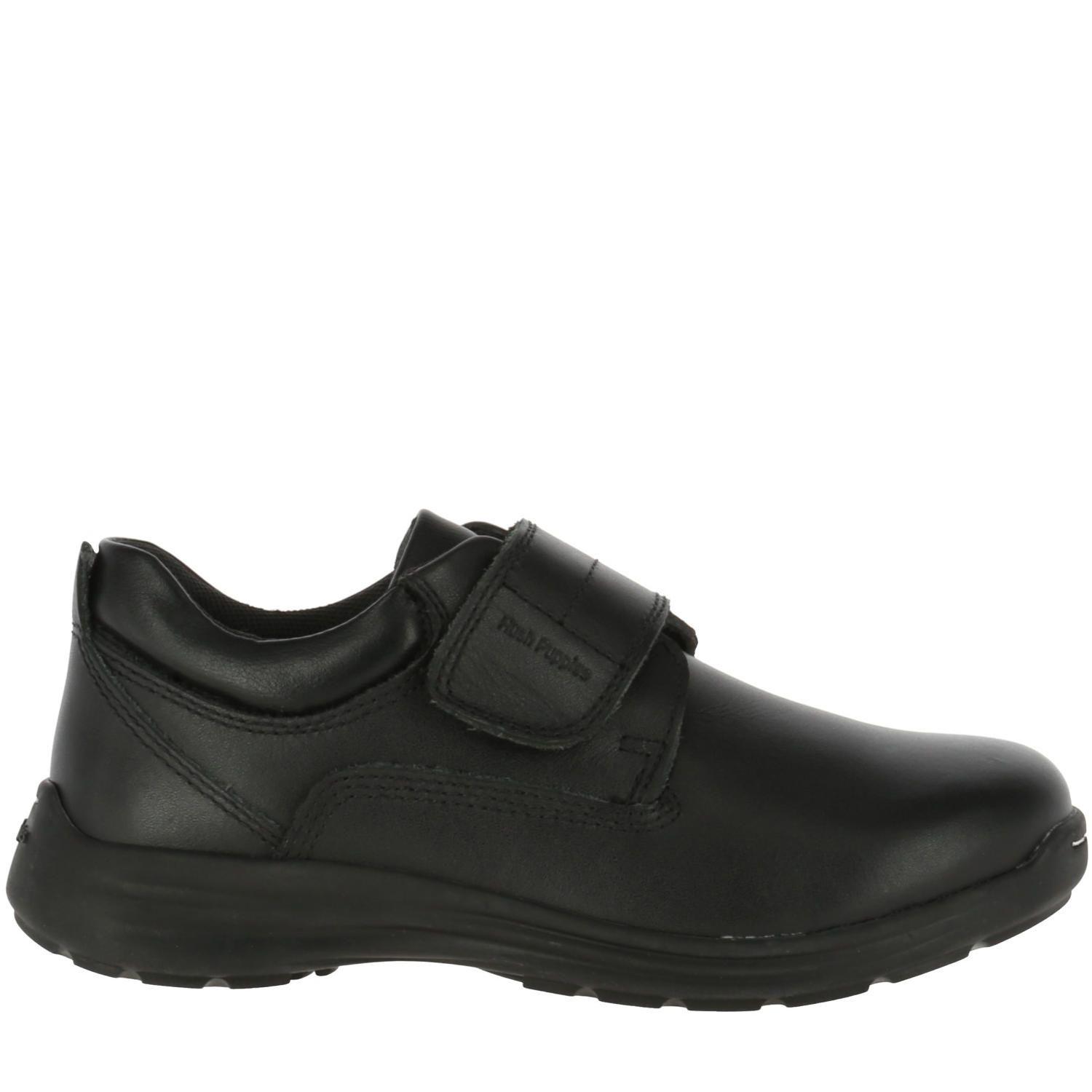 Zapato Niño Cuero New Jungle Velcro Negro-3