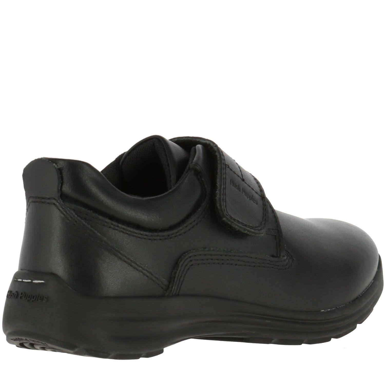 Zapato Niño Cuero New Jungle Velcro Negro-4