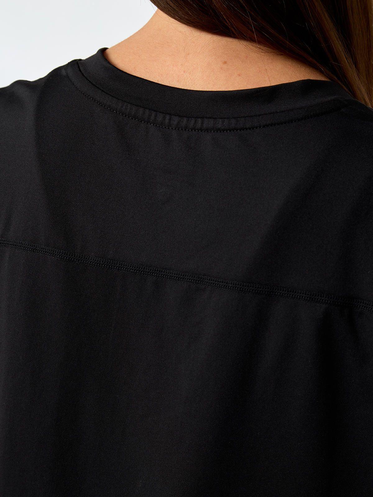 Polera V Neck Rec Negra Mujer-4