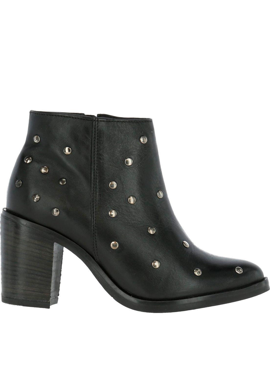 Botin Cuero Mujer Nina Negro-2