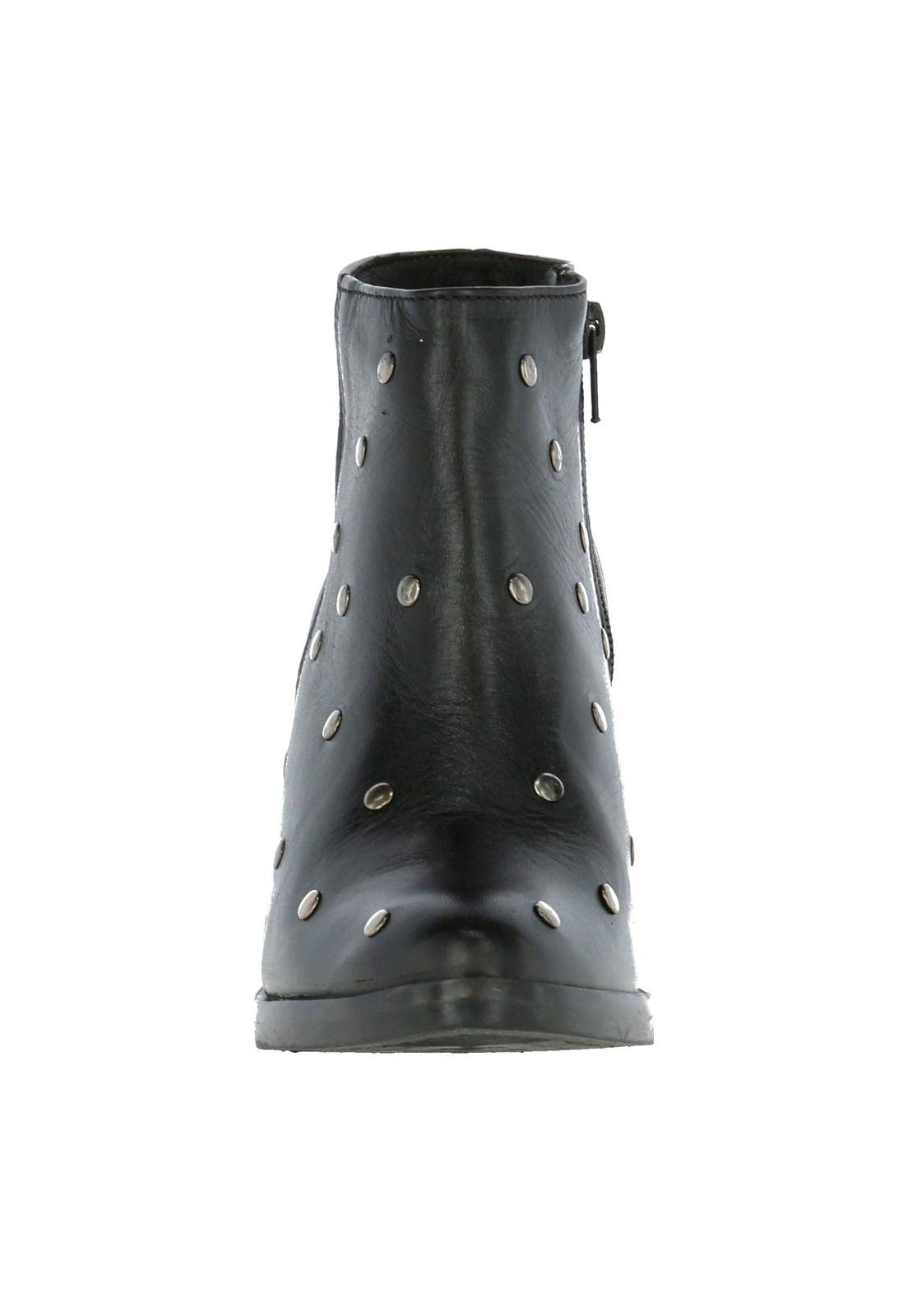 Botin Cuero Mujer Nina Negro-4