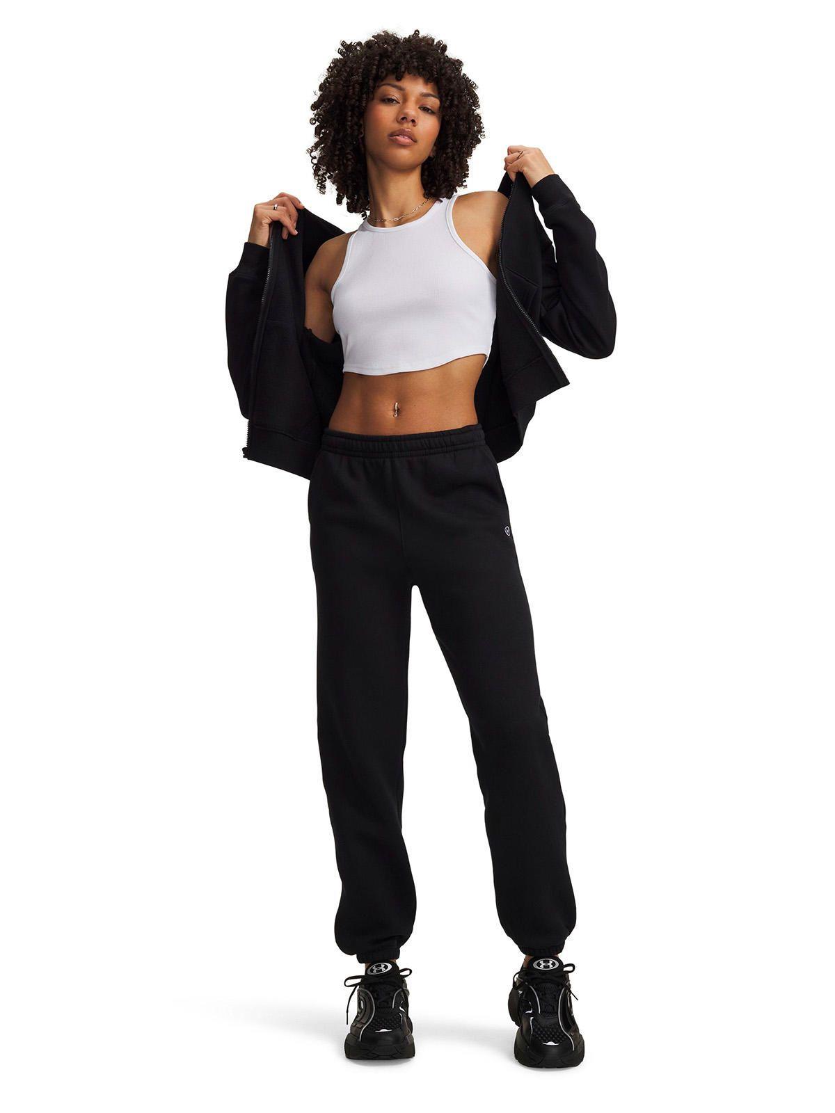 Pantalon Rival Fleece negra Mujer-3