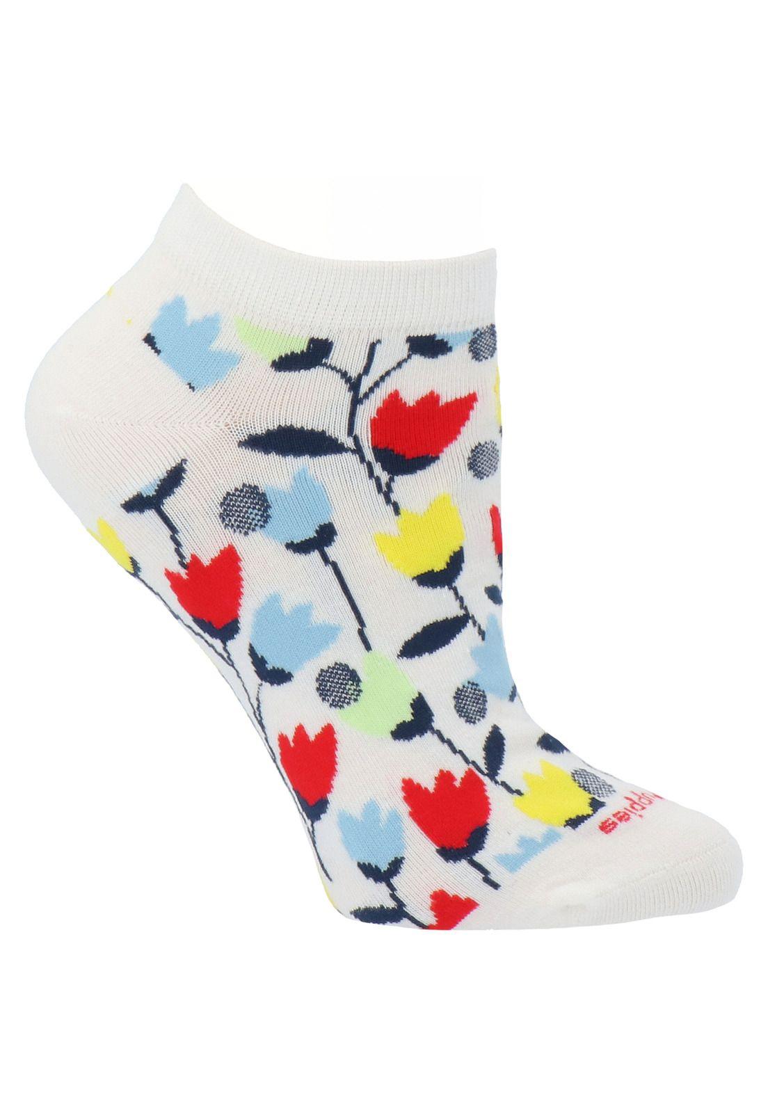 Calcetín Algodón Tulip Crema Mujer-0