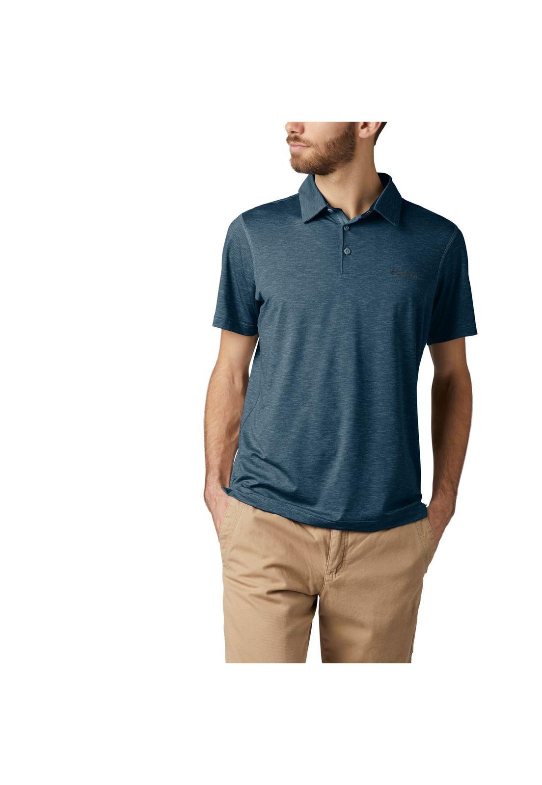 Polera M/C Tech Trail™ Polo Azul-0