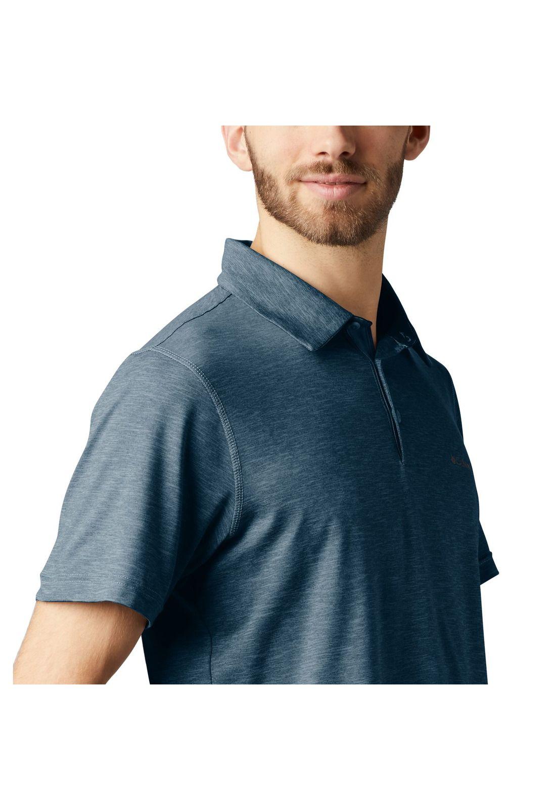 Polera M/C Tech Trail™ Polo Azul-2