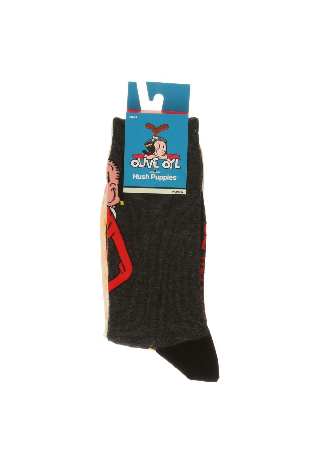 Calcetín Mujer W Pack Olive Multicolor-3