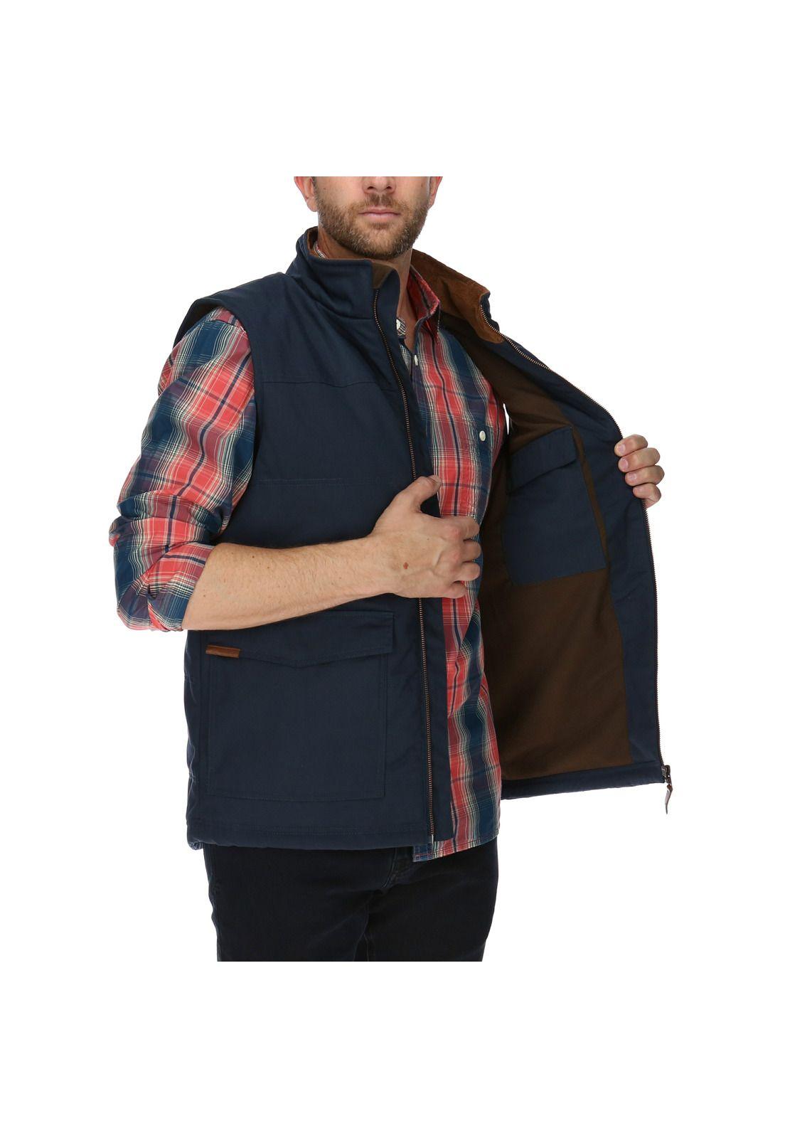 Parka Sm Hombre Ag Vest Poliéster Azul-3