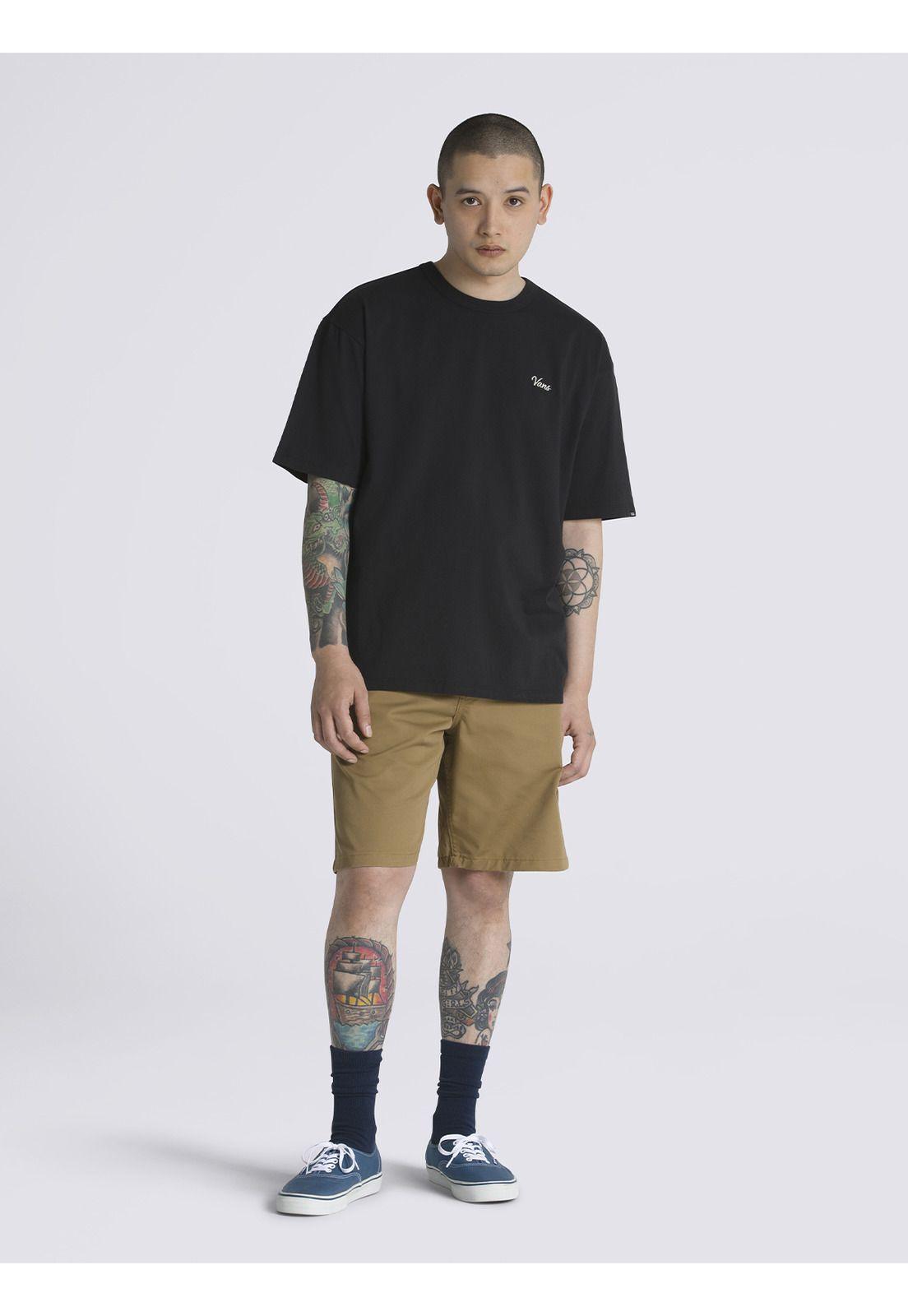 Polera Manga Corta Flaming Skull Wsh Negro Hombre-3