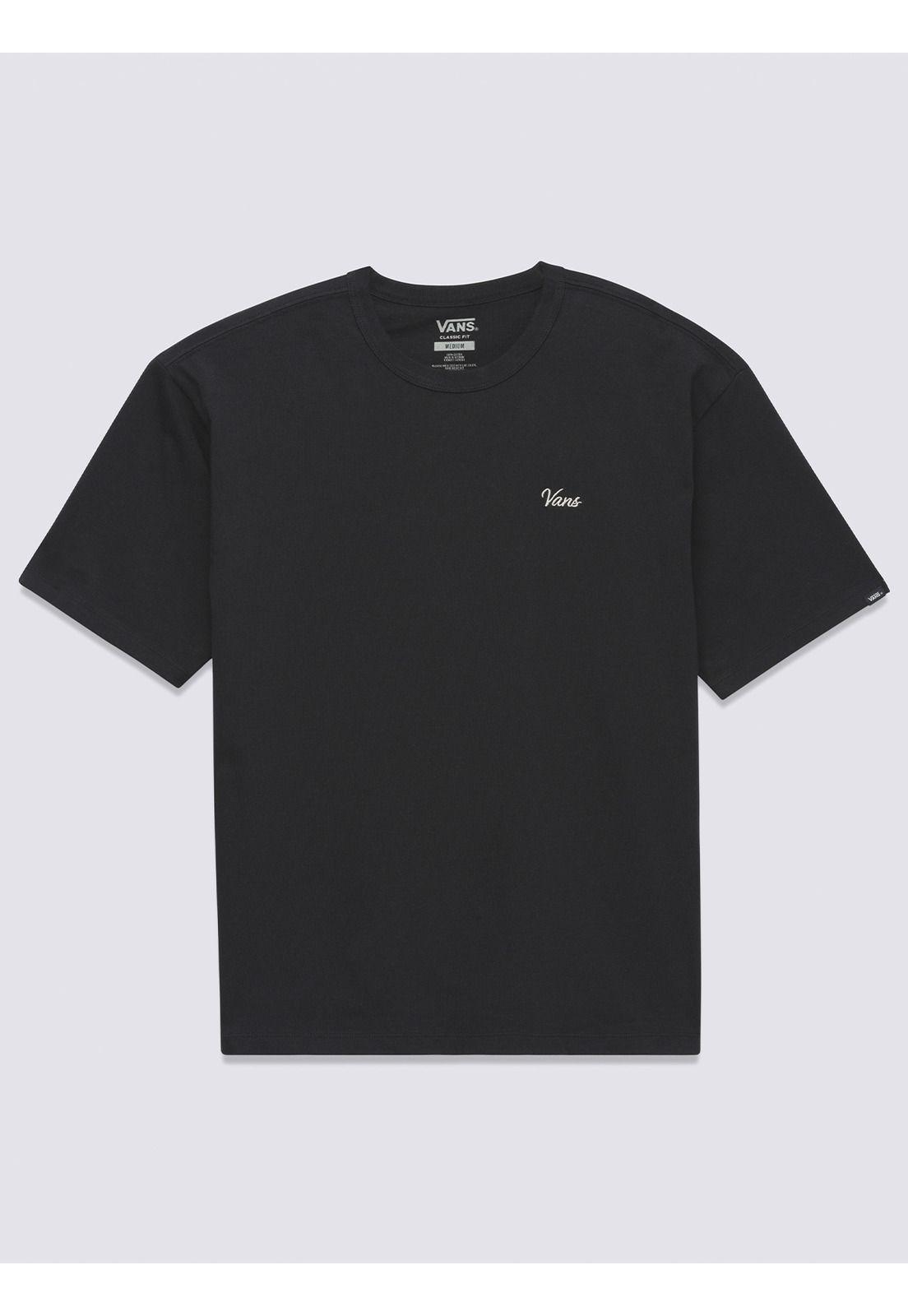 Polera Manga Corta Flaming Skull Wsh Negro Hombre-5