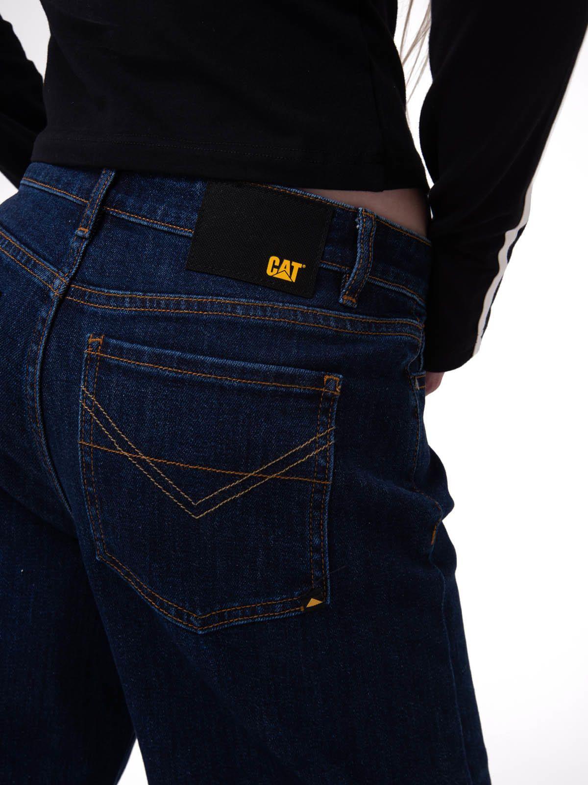 Jeans Tiro Medio Mujer Denim Azul Oscuro-4