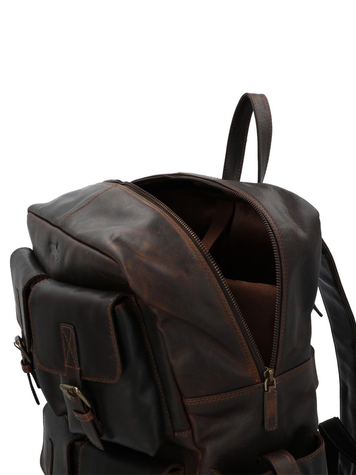 Mochila Cuero Unisex Tc Wolff Back Café-4