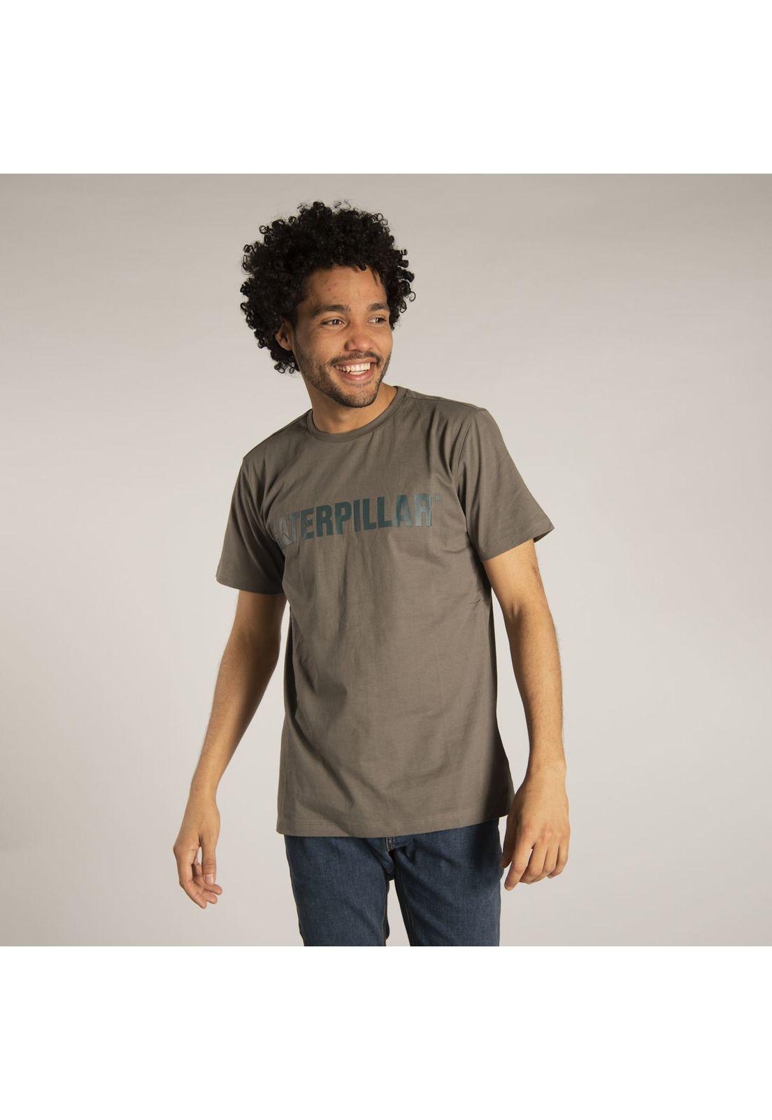 Polera M/C Hombre Slim Fit Caterpillar Gris-0