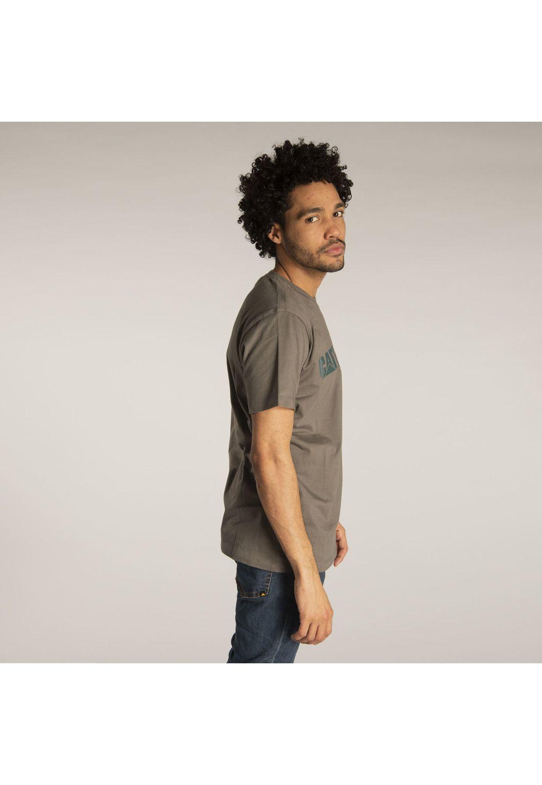 Polera M/C Hombre Slim Fit Caterpillar Gris-1