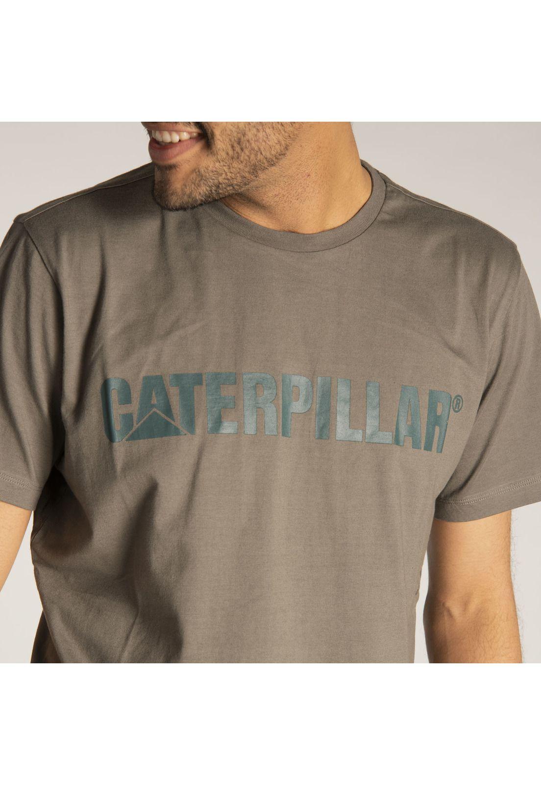 Polera M/C Hombre Slim Fit Caterpillar Gris-4