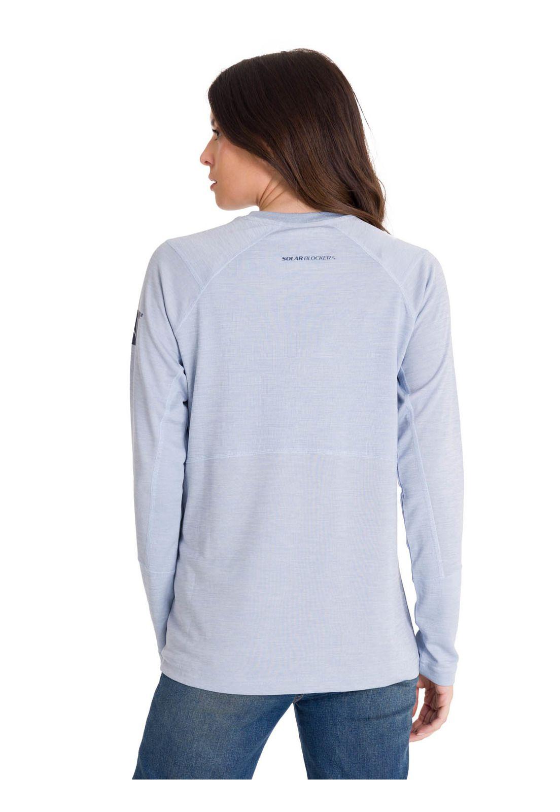 Polera Casual Lightweight Cooling Crew Mujer Gris-2