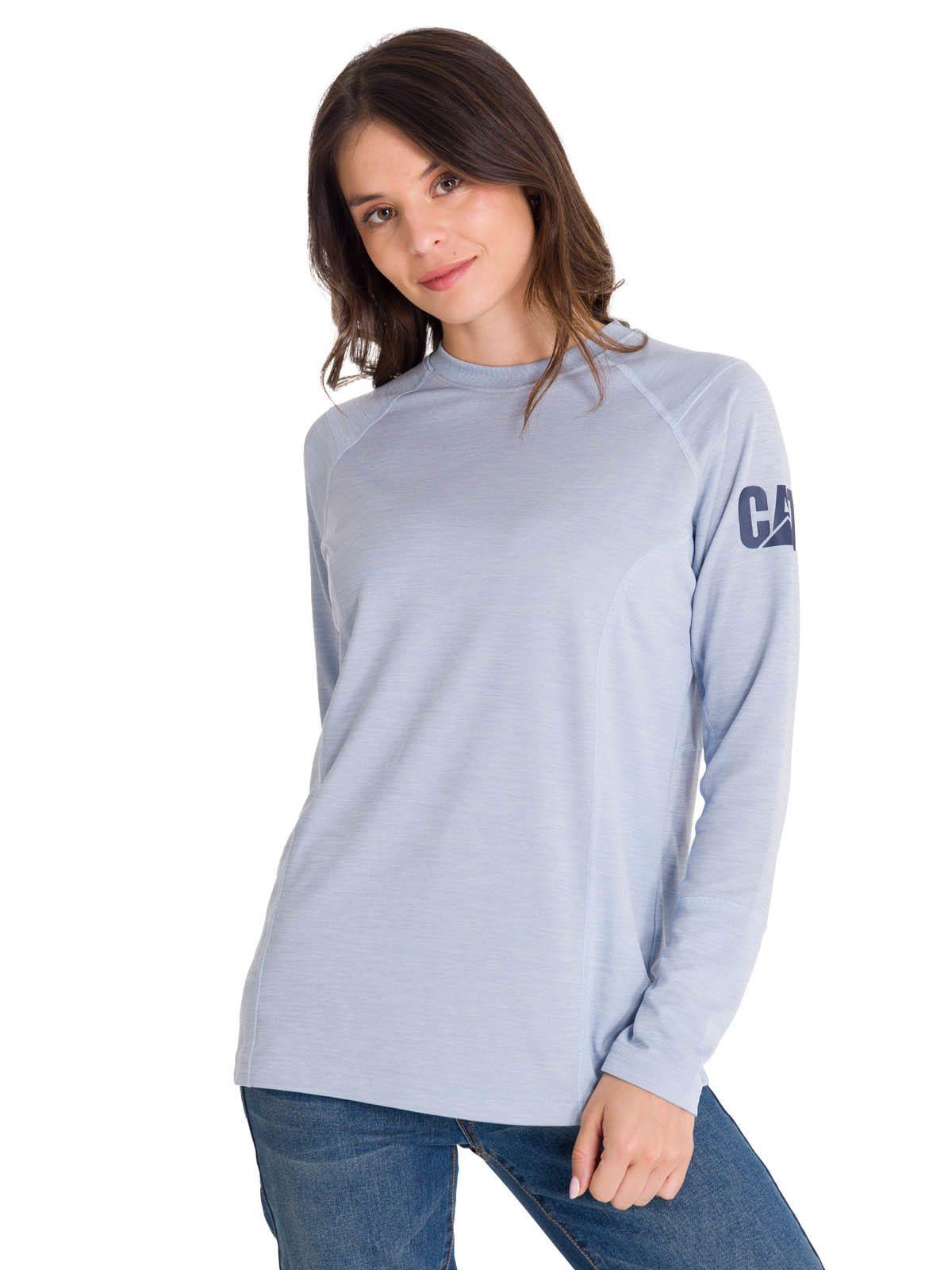 Polera MLarga Lightweight Cooling Crew Mujer Gris-0