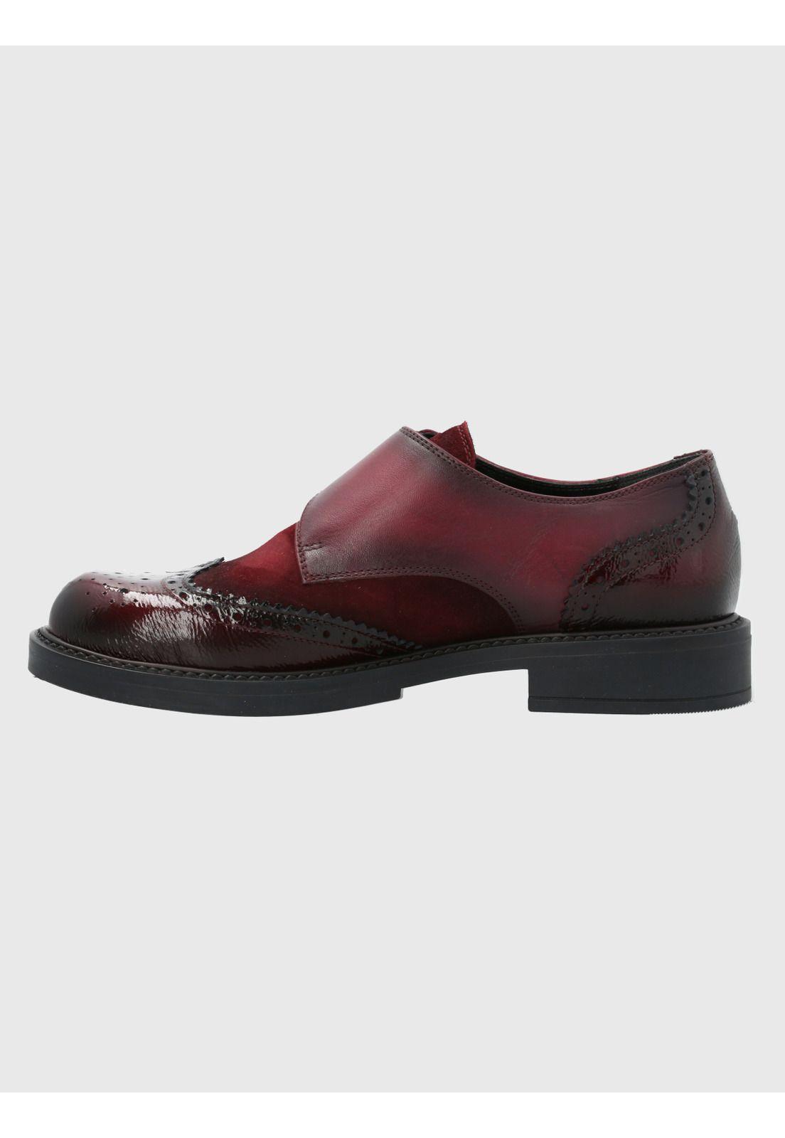 Zapato Cuero Mujer Tyloor Burdeo-4