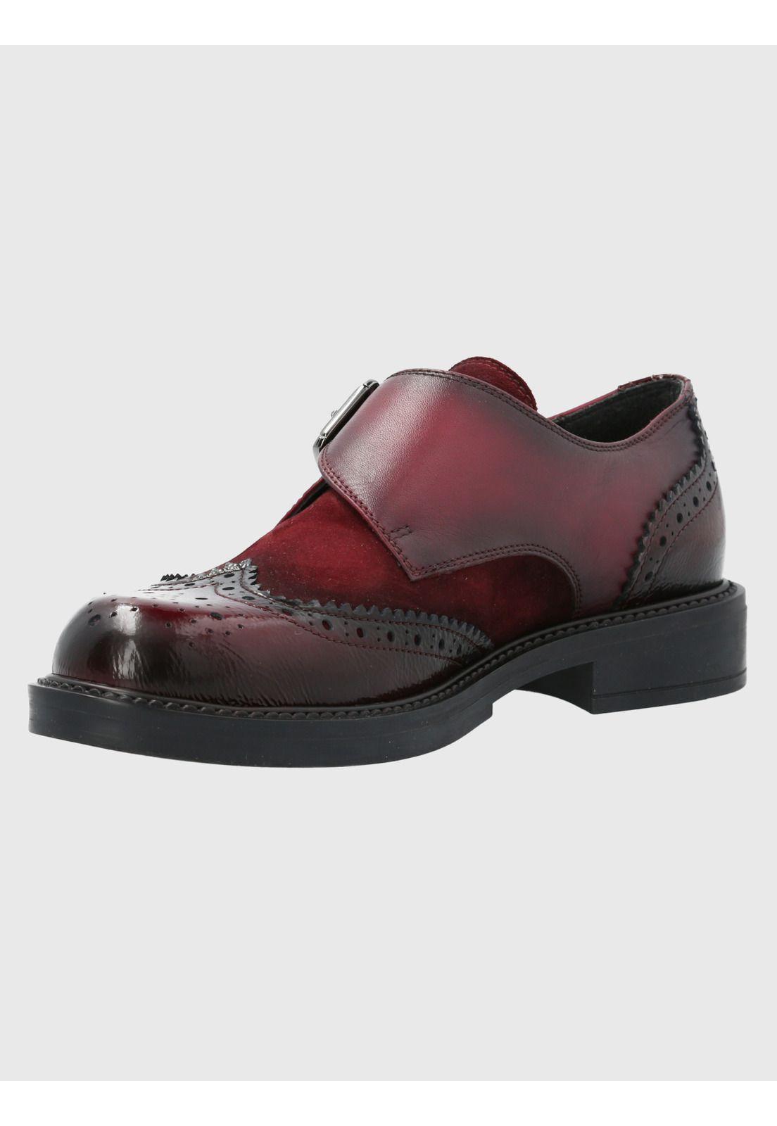 Zapato Cuero Mujer Tyloor Burdeo-5