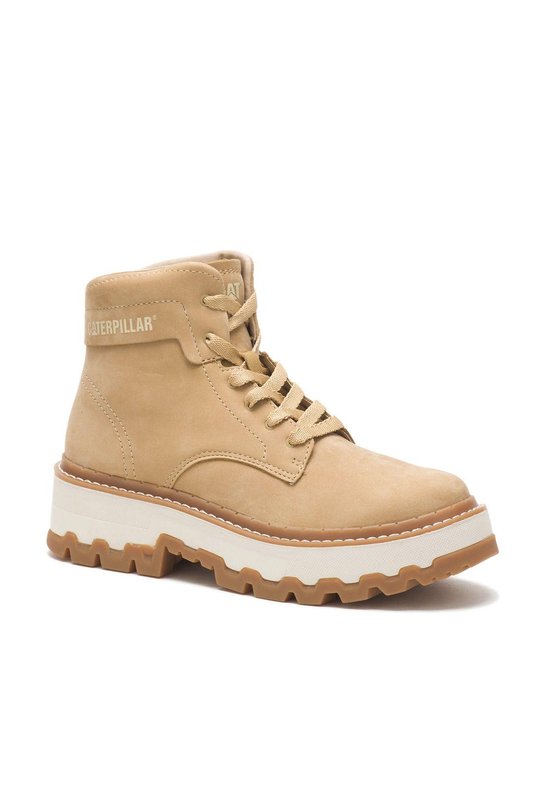 Botin Cuero Theory Hi Beige Mujer-0
