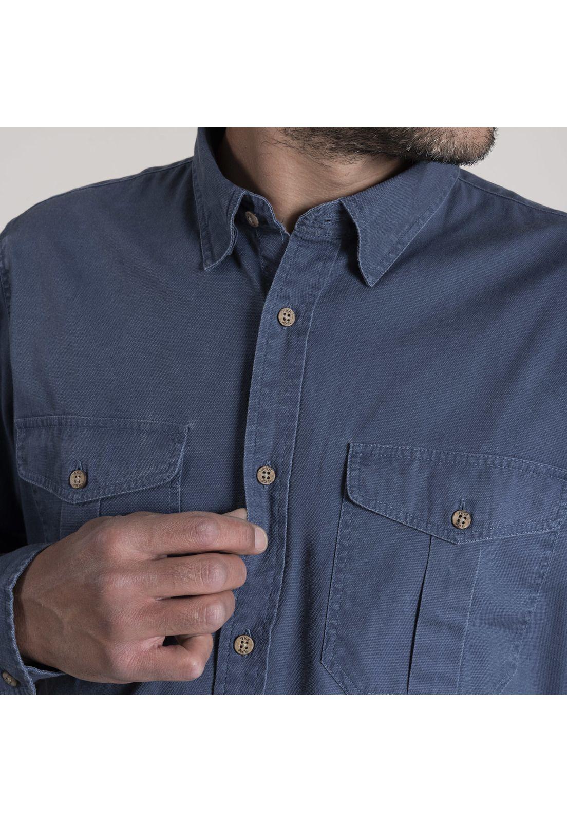 Camisa Masculino Navarinpro Aldogón Orgánico  Azul-4