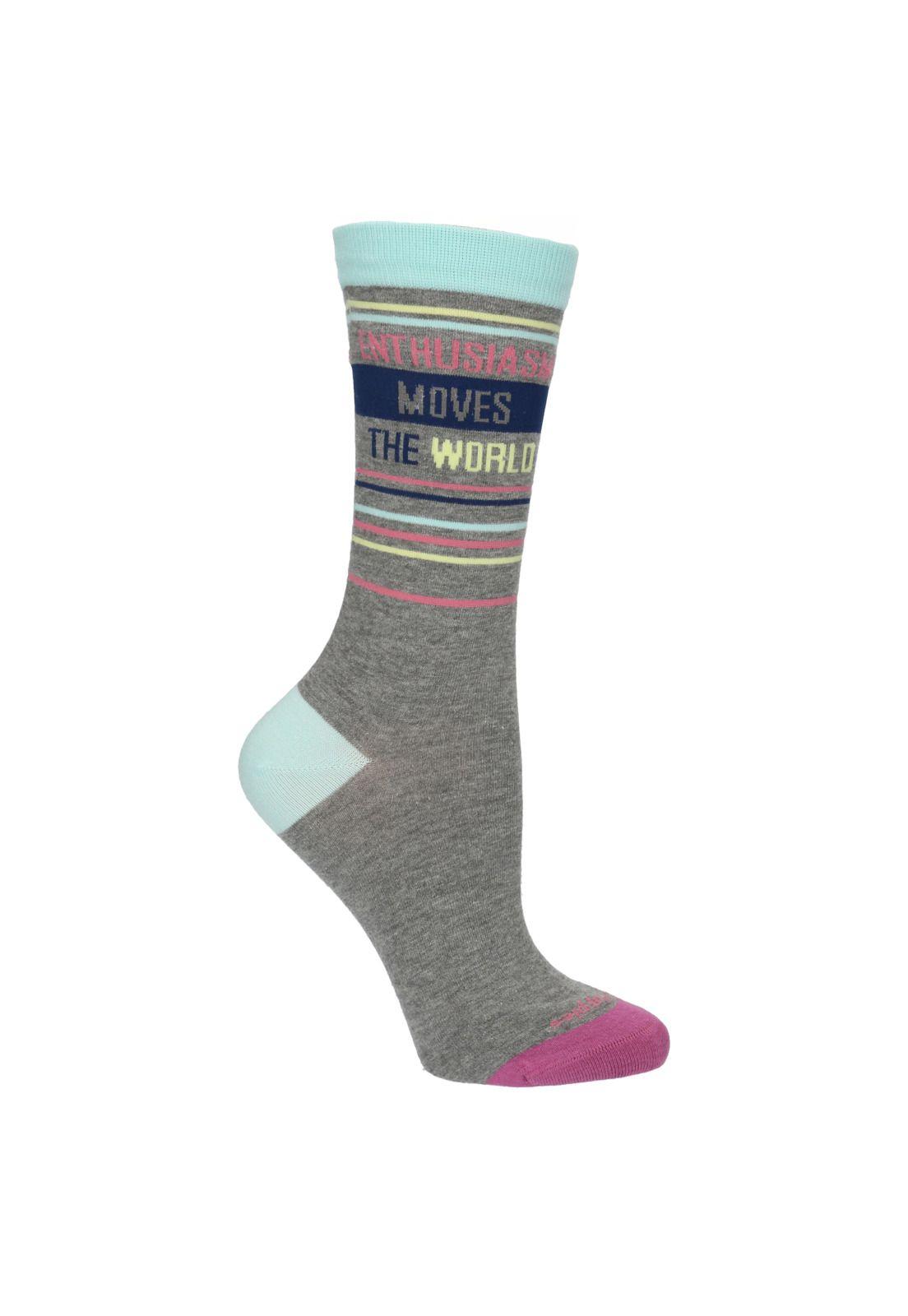 Calcetín Algodón Mujer Msg Moves Gris-0