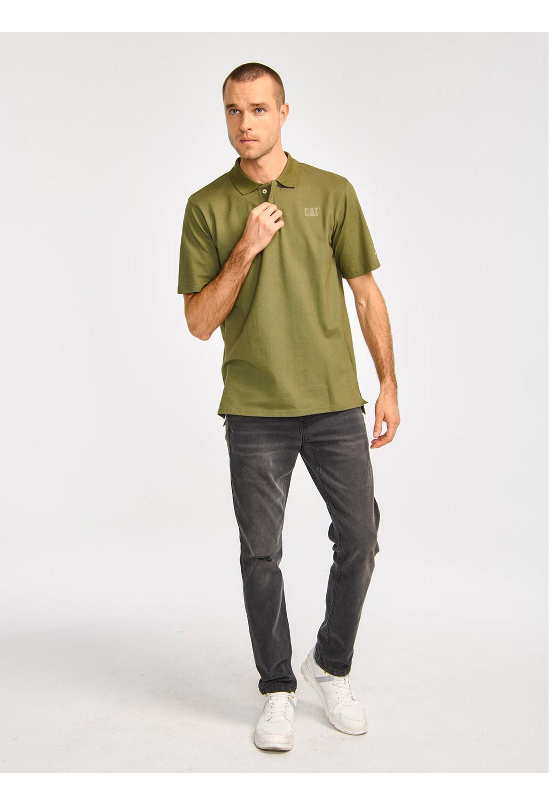 Polera Polo Logo Hombre Oliva-1