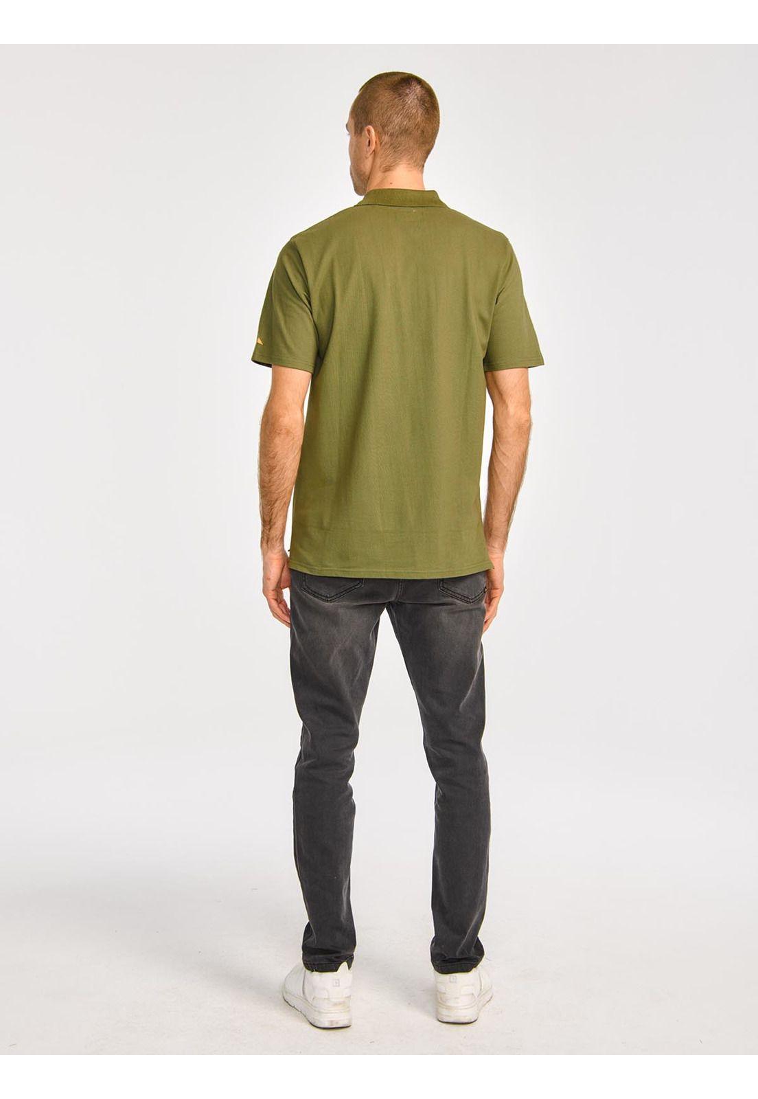 Polera Polo Logo Hombre Oliva-6