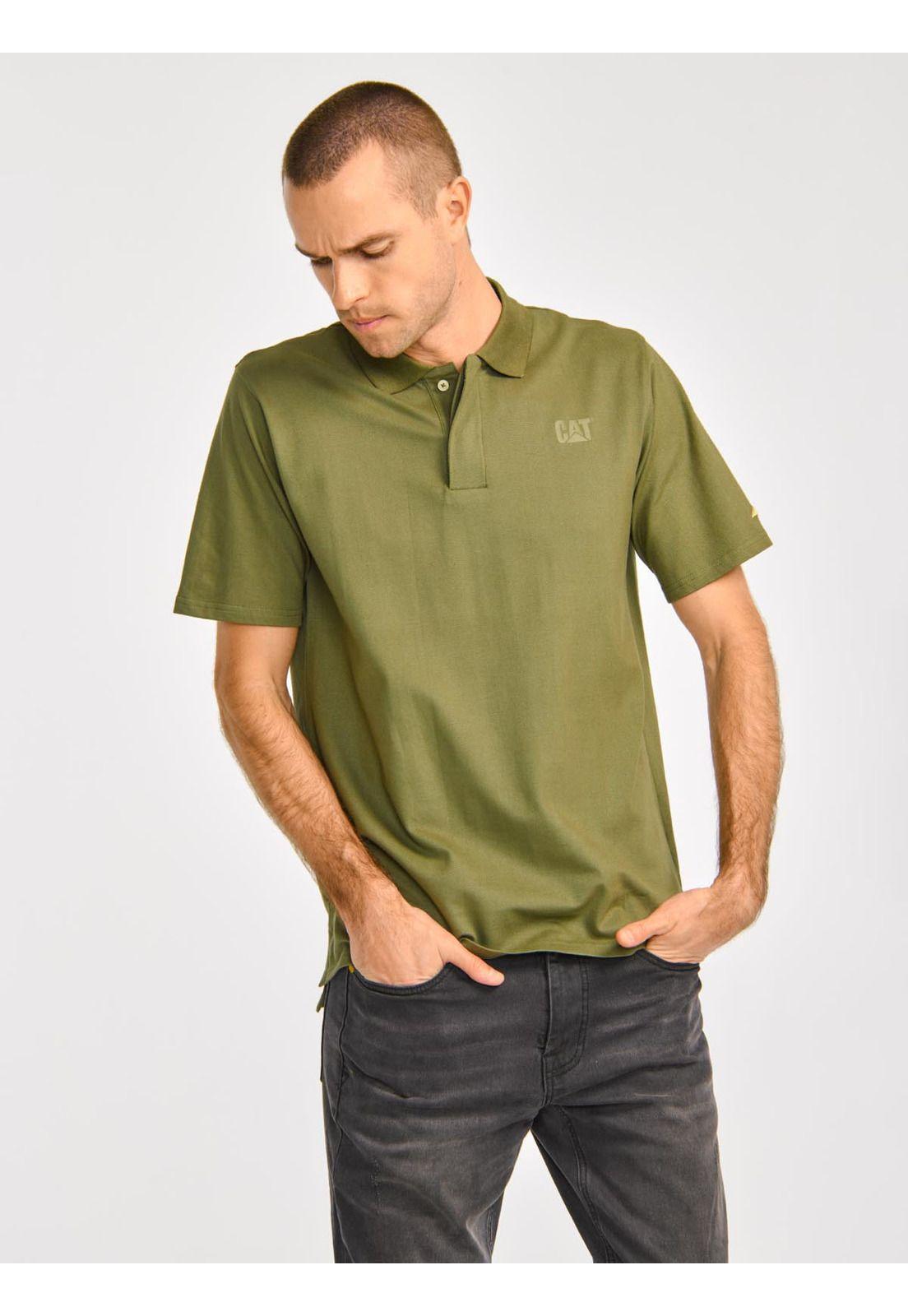 Polera Polo Logo Hombre Oliva-8